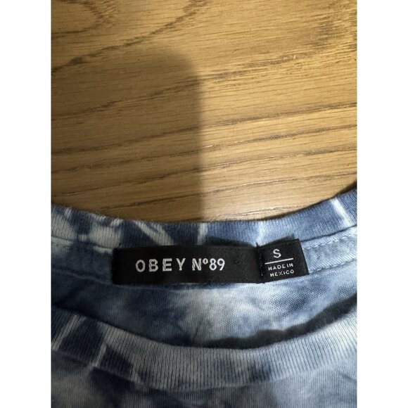 Obey N89 Mens T Shirt Size Small Tie‎ Dye Short Sleeve Make Art Not War Hippie - Picture 3 of 8